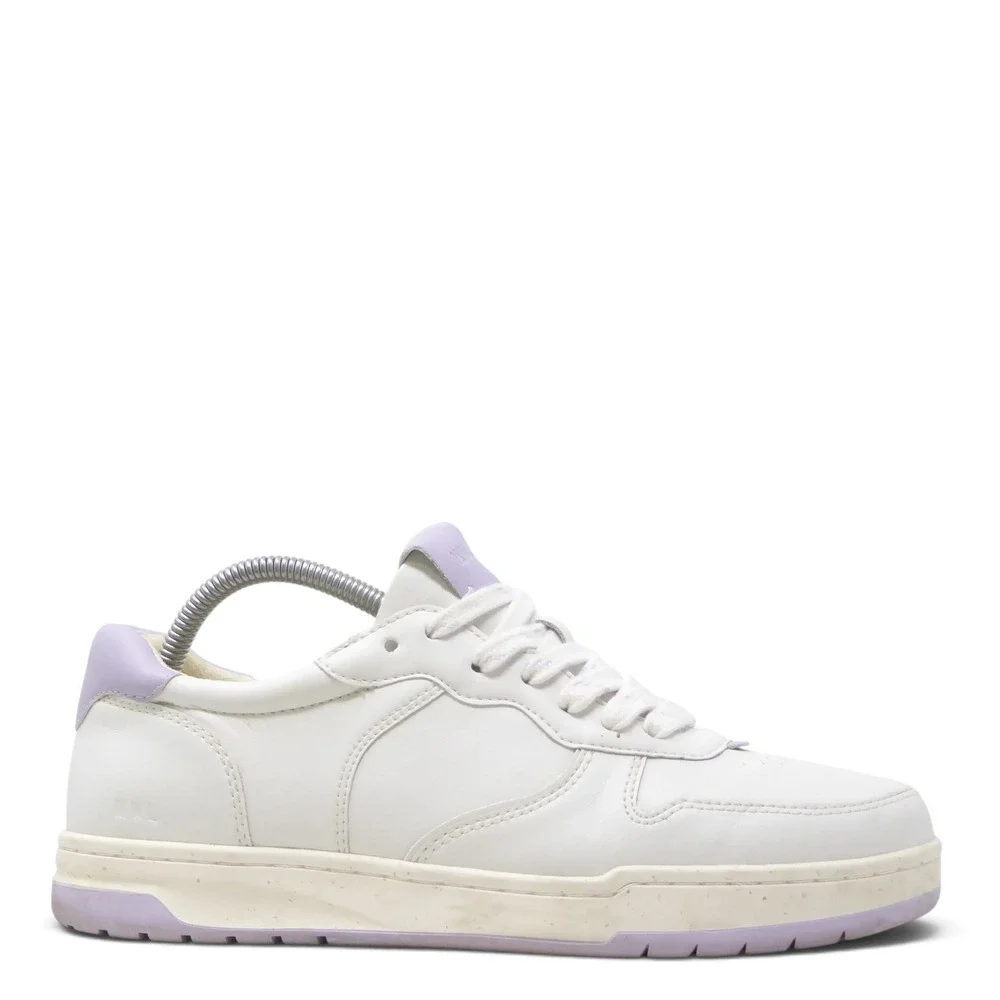 Madewell Women Court Sneakers White Lavender Purple MWL Court Sneaker 10M